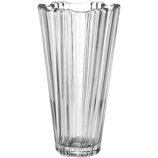 Vaso Grid 24,8cm Por 13,5cm Diâmetro em Cristal Ecológico Delisoga